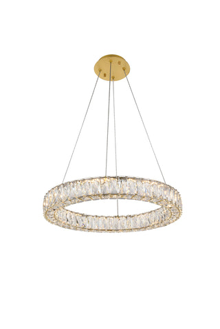 Monroe Integrated LED chip light gold Chandelier Clear Royal Cut Crystal