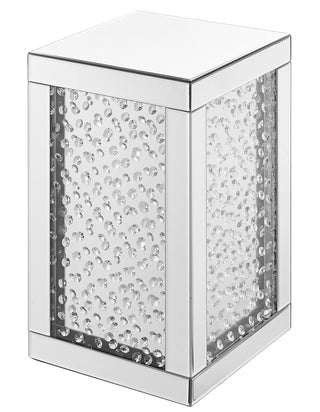 12 inch Crystal End table in Clear Mirror Finish
