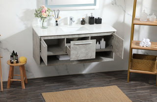 48 inch Single bathroom vanity in concrete grey