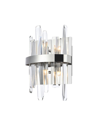 Serena 8 inch crystal bath sconce in chrome