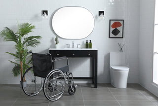 42 Inch ADA Compliant Bathroom Vanity In Black