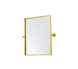 Rectangle pivot mirror 24x20 inch in gold