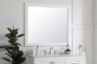 Aqua rectangle vanity mirror 42 inch in White