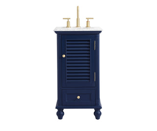 19 inch Single bathroom vanity in blue