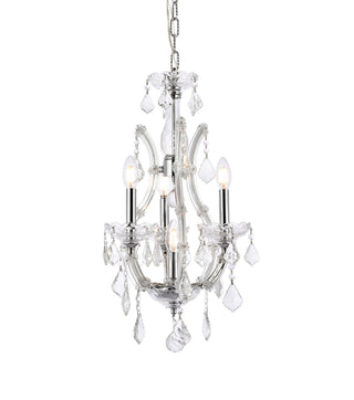 Maria Theresa 4 light Chrome Pendant Clear Royal Cut Crystal
