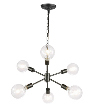 Nolan  6 light Black pendant