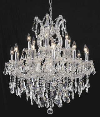 Maria Theresa 19 light Chrome Chandelier Clear Royal Cut Crystal