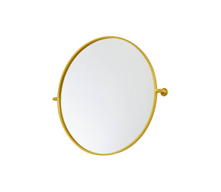 Round pivot mirror 30 inch in gold