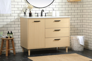 42 inch bathroom vanity in Maple