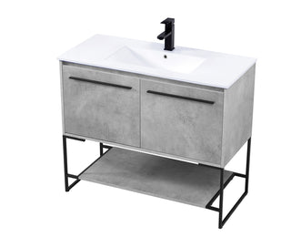 40 inch  Single Bathroom Vanity in Concrete Grey