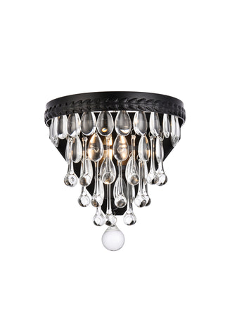 Nordic 1 light black wall sconce