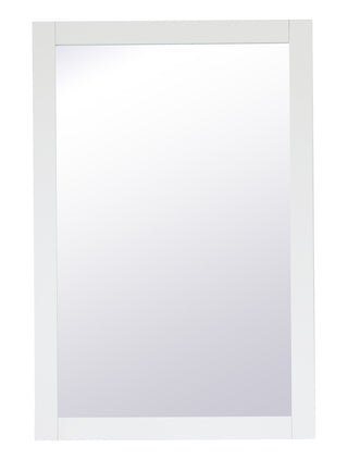 Aqua rectangle vanity mirror 24 inch in White