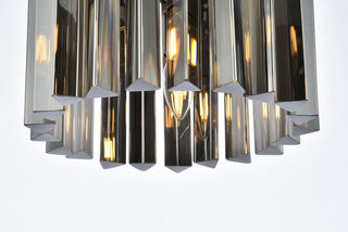 Sydney 3 light polished nickel Flush Mount Silver Shade (Grey) Royal Cut Crystal