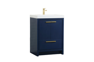 24 inch Single bathroom vanity in Blue