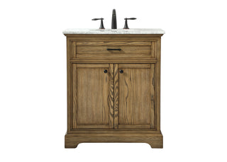 30 inch Single bathroom vanity in driftwood