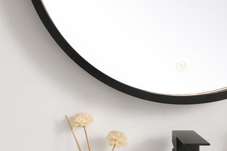 Pier 24 inch LED mirror with adjustable color temperature 3000K/4200K/6400K in black