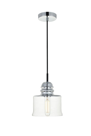 Kenna 1 Light Chrome Pendant With Clear Glass