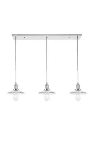 Waltz 3 light chrome Pendant