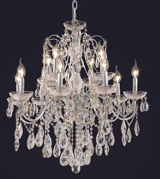 St. Francis 12 light Chrome Chandelier Clear Royal Cut Crystal