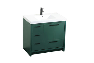 36 inch Single bathroom vanity in Green