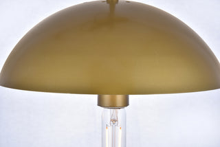 Eclipse 1 Light Brass Pendant With Clear Glass