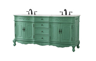 72 inch double bathroom vanity in vintage mint