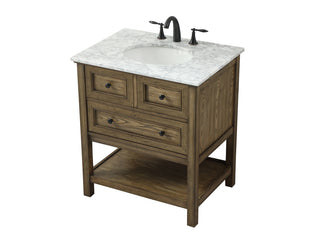 30 inch Single bathroom vanity in driftwood