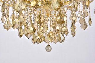 Maria Theresa 24 light Gold Chandelier Golden Teak (Smoky) Royal Cut Crystal