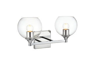 Foster 2 light Chrome and Clear Bath Sconce