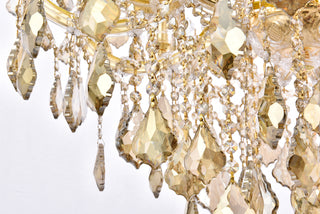 Maria Theresa 19 light Gold Chandelier Golden Teak (Smoky) Royal Cut Crystal