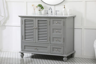 42 inch Single bathroom vanity in grey