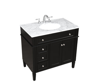 36 inch Single bathroom vanity in Black