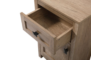 18 Inch Wide Bathroom Storage Freedstanding Cabinet In Natural Oak