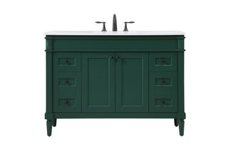 48 inch Single bathroom vanity in green