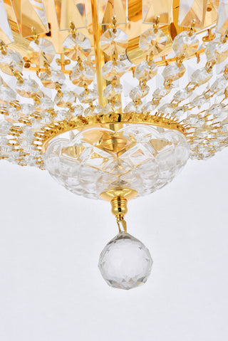 Tranquil 4 light Gold Flush Mount Clear Royal Cut Crystal