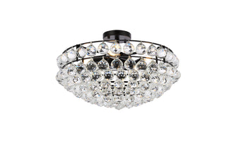 Savannah 20 inch flush mount in black