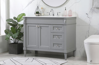 42 inch Single bathroom vanity in grey