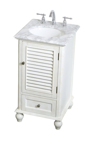 19 inch Single Bathroom Vanity in Antique White