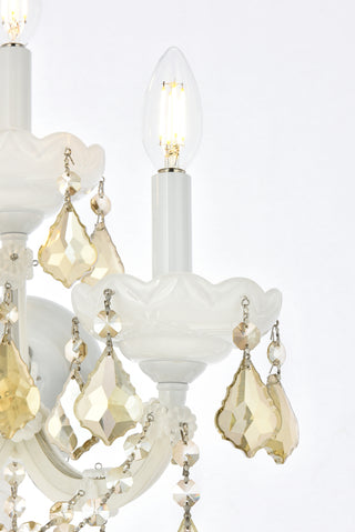 Maria Theresa 3 light white Wall Sconce Golden Teak (Smoky) Royal Cut Crystal