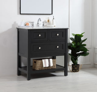 30 in. Single bathroom vanity set in Black