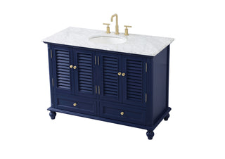 48 inch Single bathroom vanity in blue