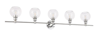 Collier 5 light Chrome and Clear glass Wall sconce