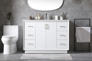 48 Inch SIngle Bathroom Vanity In White