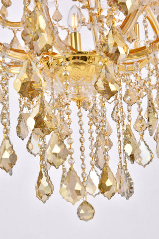 Maria Theresa 37 light Gold Chandelier Golden Teak (Smoky) Royal Cut Crystal