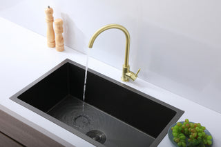 Finn Single Handle Kitchen Faucet in Brushed Gold