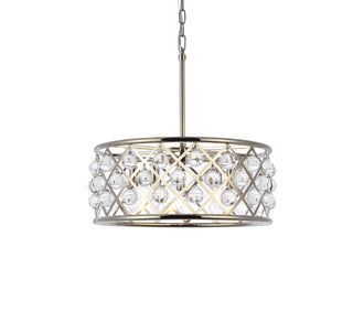 Madison 5 light polished Nickel Pendant Clear Royal Cut Crystal
