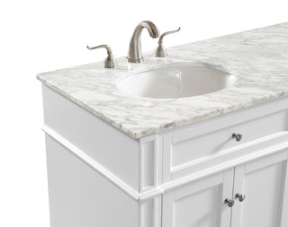 60 In. Double Bathroom Vanity Set In White