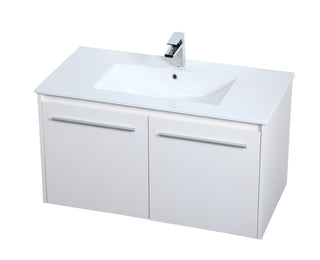 36 inch  Single Bathroom Floating Vanity in White