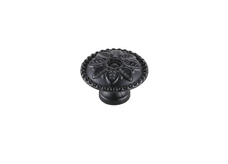 Corio 0.9" Diameter Matte Black Mushroom Knob Multipack (Set of 10)