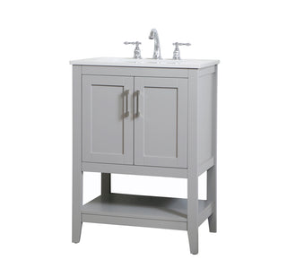 24 inch Single Bathroom Vanity in Grey